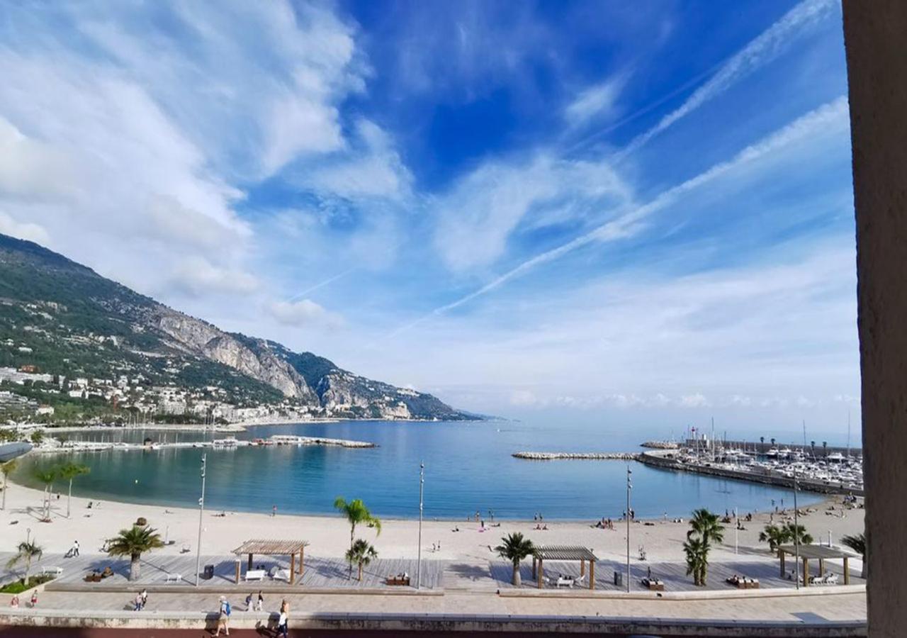 Apartment Les Sablettes Panoramic Sea View Menton Exterior foto