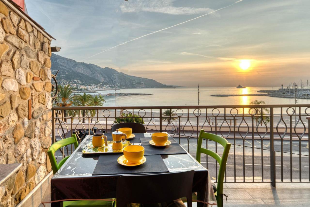 Apartment Les Sablettes Panoramic Sea View Menton Exterior foto